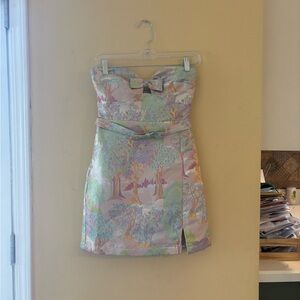 Anthropologie Multicolor Strapless Dress